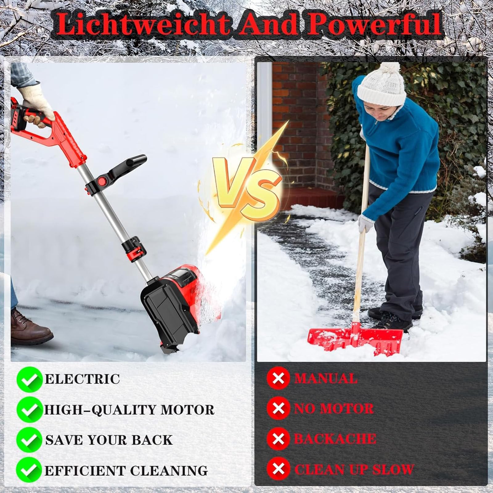 Amazon.com : Cordless Snow Shovel, Battery Powered Snow Shovel